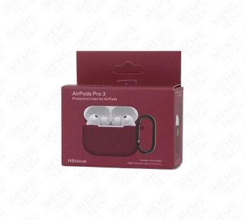 Силиконовый чехол AirPods Pro 3 Protective case (Hibiscus / Бордовый)#2181269