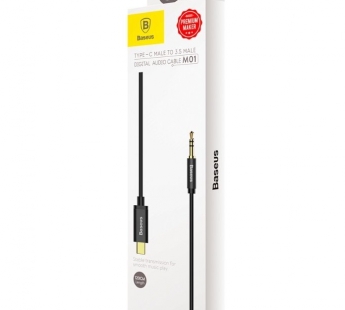Кабель AUX Baseus Yiven (USB C male - 3.5 male) (M01) (Черный)#2149765