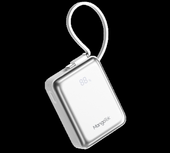 Внешний аккумулятор MangoTek CP02C (10000mAh) (30W) (Встроенный кабель USB-C) (White)#2151773