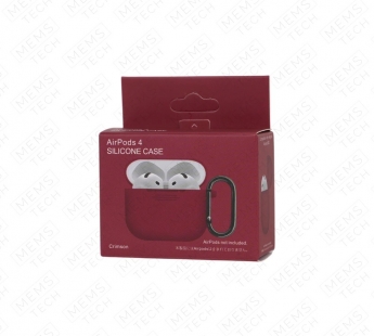 Силиконовый чехол AirPods 4 Silicone case (Crimson / Малиновый)#2181312