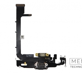 Шлейф с разъемом зарядки iPhone 11 Pro Max Оригинал IC (Черный)#2149624