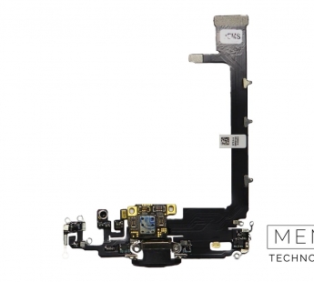Шлейф с разъемом зарядки iPhone 11 Pro Max Оригинал IC (Черный)#2149625
