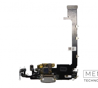 Шлейф с разъемом зарядки iPhone 11 Pro Max Оригинал IC (Белый)#2149623