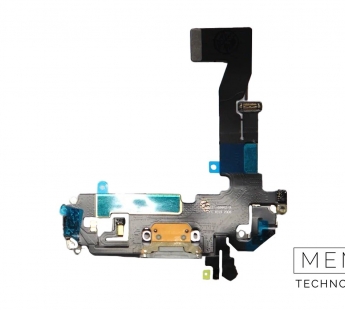 Шлейф с разъемом зарядки iPhone 12 / 12 Pro Оригинал IC (Белый)#2149615