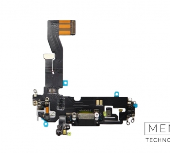 Шлейф с разъемом зарядки iPhone 12 / 12 Pro Оригинал IC (Черный)#2149618