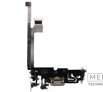 Шлейф с разъемом зарядки iPhone 12 Pro Max Оригинал IC (Белый)#2149626