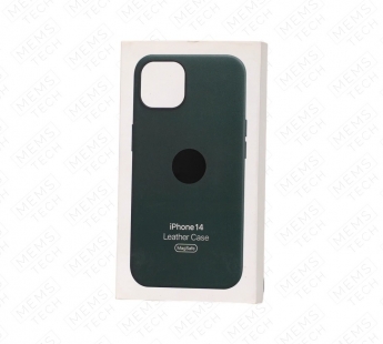 Чехол Кожаный MagSafe iPhone 14 OR (№6) (Лесной Зеленый)#2181089