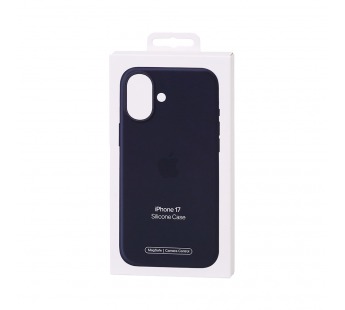 Чехол Силиконовый Magsafe iPhone 17 (С анимацией) (С кнопкой) (Черный)#2154399