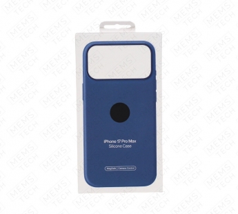 Чехол Силиконовый Magsafe iPhone 17 Pro Max (С анимацией) (С кнопкой) (Синий)#2181220