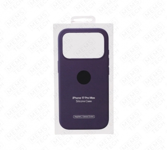 Чехол Силиконовый Magsafe iPhone 17 Pro Max (С анимацией) (С кнопкой) (Фиолетовый)#2181244