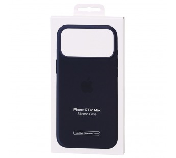 Чехол Силиконовый Magsafe iPhone 17 Pro Max (С анимацией) (С кнопкой) (Черный)#2150949