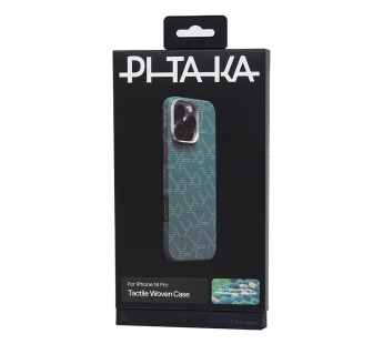 Чехол PITAKA Monogram Tactile Woven Case iPhone 16 Pro (Green/Gold)#2159011