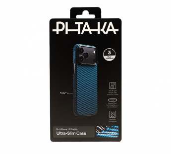 Чехол PITAKA Ultra-Slim Case for iPhone 17 Pro Max (Black/Blue) (PitaTap)#2162948