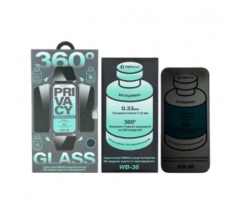 Защитное стекло Remax WB-36 (Антишпион 360) iPhone 17 Pro Max#2164813