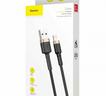 Кабель Baseus cafule (USB - Lightning) (1.5A) (2m) (Золото/Черный)#2149767