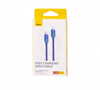 Кабель Baseus Crystal Shine Series (Быстрая зарядка) (USB-C-Lightning) (20W) (2m) (Синий)#2149783