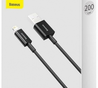 Кабель Baseus Superior Series (Быстрая зарядка) (USB - Lightning) (2.4A) (2m) (Черный)#2149798