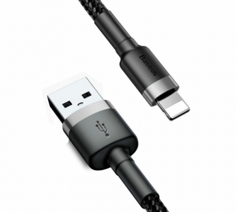 Кабель Baseus cafule (USB - Lightning) (2.4A) (0.5m) (Серый/Черный)#2149770