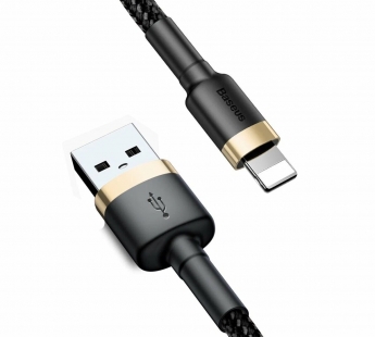 Кабель Baseus cafule (USB A - Lightning) (2.4A) (1m) (Золото/Черный)#2149774