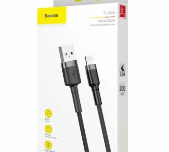 Кабель Baseus cafule (USB - Lightning) 1.5A (2m) (Серый/Черный)#2149771