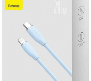 Кабель Baseus Jelly Liquid Silica Gel (Быстрая зарядка) (USB-C / Lightning) (20W) (2m) (Синий)#2151708