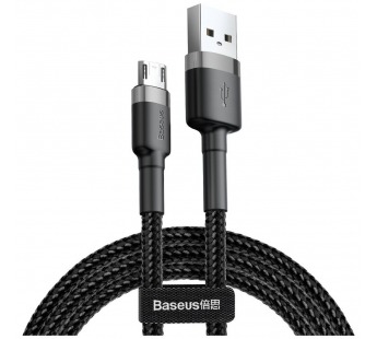 Кабель Baseus cafule USB For Micro (2.4A) (0.5m) (Серый/Черный)#2180217