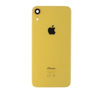 Задняя крышка (стекло) (CE) в комплекте со стеклом камеры iPhone XR Оригинал (Yellow)#2182373