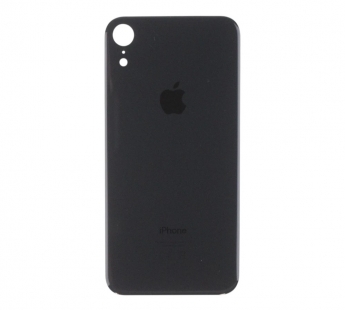 Задняя крышка (стекло) Узкий вырез iPhone XR (Black)#2182384