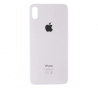 Задняя крышка (стекло) Узкий вырез iPhone XS Max Оригинал (Silver)#2182390
