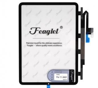 Стекло с тачскрином iPad Pro 11 (2021/2022) PG + OCA (Черный) Feaglet#2181166
