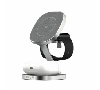 Беспроводное зарядное устройство (БЗУ) MangoTek WL031 (3 in 1) (Silver)#2160358