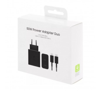 Зарядное устройство + кабель Samsung 50W Black Service Pack 100% OR#2160363