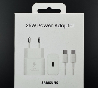 Зарядное устройство + кабель Samsung Travel 25W White Service Pack 100% OR#2149674