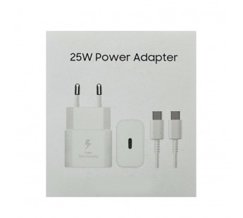 Зарядное устройство + кабель Samsung Travel 25W White Service Pack 100% OR#2160365