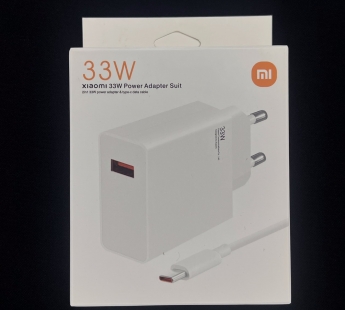Адаптер питания Xiaomi 33W в комплекте с кабелем OR#2149648