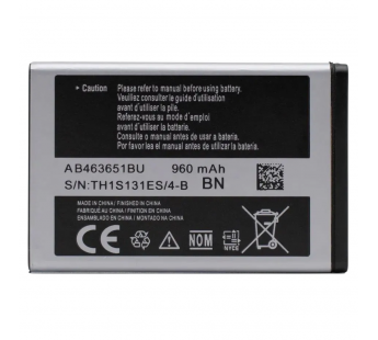 АКБ для SamsungL700/S5560/B3410/C3060/C3222/C3322/C3500/C3510/C6112/S3370/S3650/S5260/S5292/S5510/S5511/S5620/S7220 (AB463651BU) (в коробке), TN+#2185375