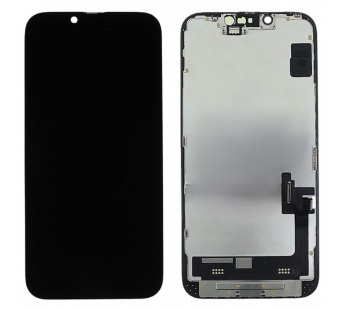Дисплей для iPhone 14 + тачскрин + рамка (черный), оригинал (замененостекло)#2164597