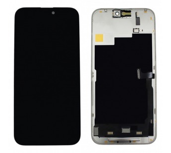 Дисплей для iPhone 15 Pro Max + тачскрин + рамка (черный), SOFTOLED RJ (шлейф IC)#2148806