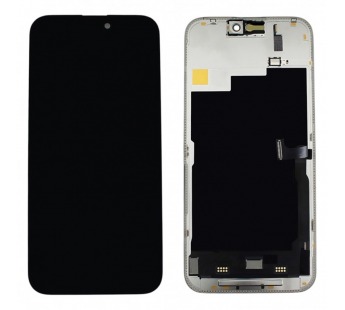 Дисплей для iPhone 15 Pro Max + тачскрин + рамка (черный), SOFTOLED RJ (шлейф IC)#2164603