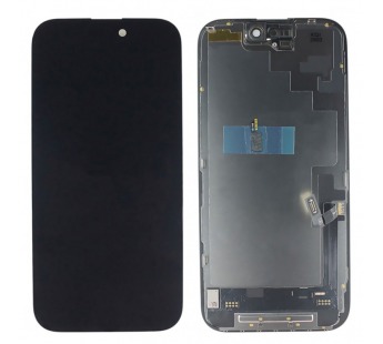 Дисплей для iPhone 16 + тачскрин + рамка (черный), SOFT OLED DD(шлейф IC)#2148807