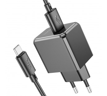 Адаптер Сетевой с кабелем Hoco CS111A USB 4,5A/22,5W (USB/Type-C) (black) (244451)#2151313