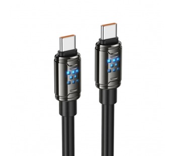 Кабель Type-C - Type-C HOCO U143 (240W/3А/1.2m/кабель 6 мм) черный#2151326