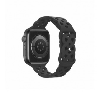 Силиконовый ремешок для часов Apple Watch HOCO WA09 42/44/45/49мм черный#2153012