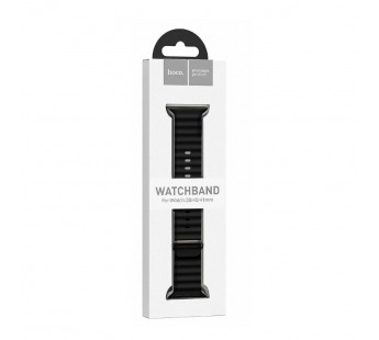 Силиконовый ремешок для часов Apple Watch HOCO WA12 38/40/41мм черный#2153011