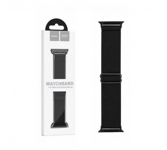 Тканевый ремешок для часов Apple Watch HOCO WA04 42/44/45/49мм черный#2153001
