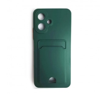 Чехол силиконовый Tecno Spark Go 2/Spark 40C/Smart 10 матовый цветной с визитницей зеленый#2152394