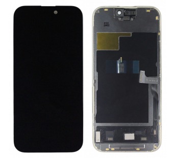 Дисплей для iPhone 15 Pro + тачскрин + рамка (черный), SOFT OLED DD(шлейф IC) 120Hz#2151573