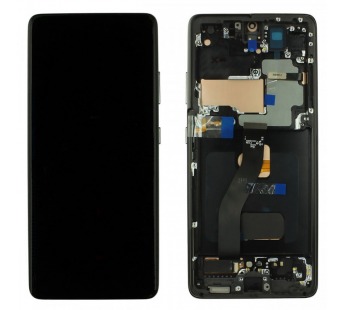 Дисплей для Samsung SM-G998 Galaxy S21 Ultra + тачскрин + рамка(черный), OLED LCD#2151817