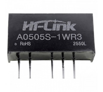 Модули питания Hi-Link A0505S-1WR3 Модуль DC-DC преобразователь сгальванической развязкой Uвх=5В Uвых=±5В Pвых=1Вт#2151914