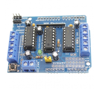 Модули управления двигателем NONAME L293D Модуль Motor controlshield 4-х канального драйвера двигателя постоянного тока дляотладочной платы UNO#2151982